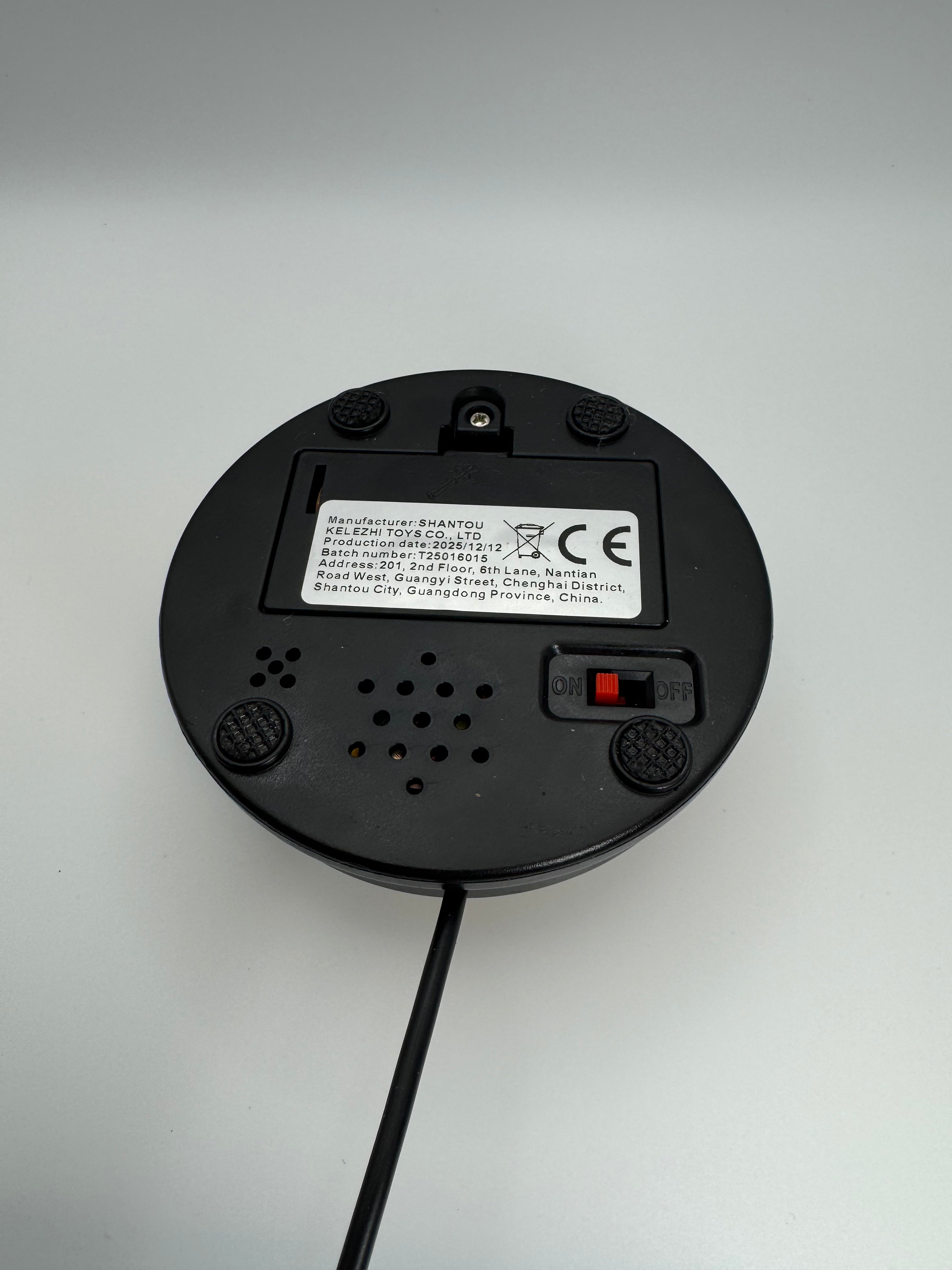 Yellow push button switch with voice record and play back