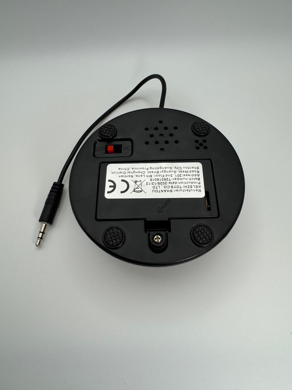 Red push button switch with voice record and play back