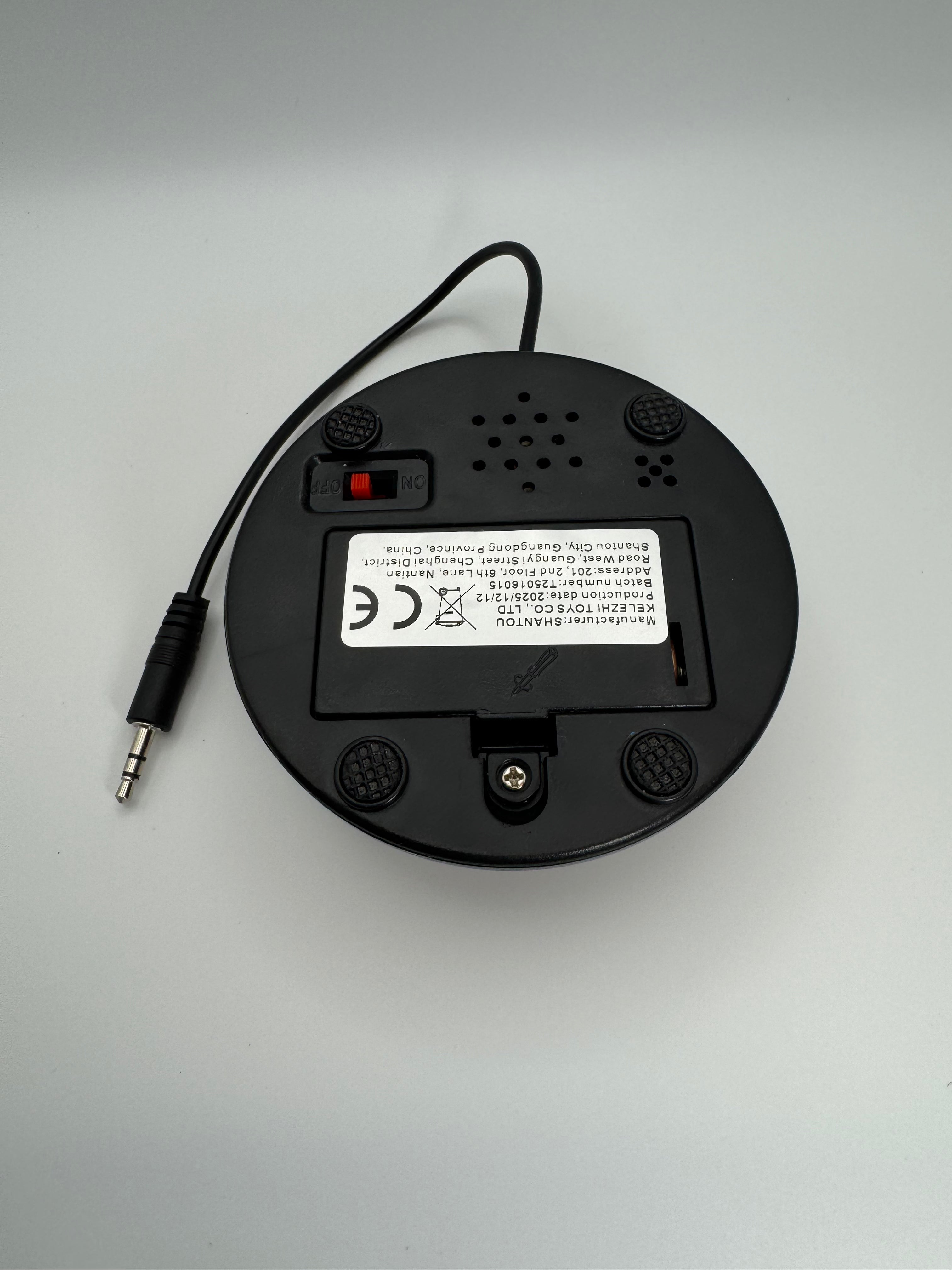 Red push button switch with voice record and play back