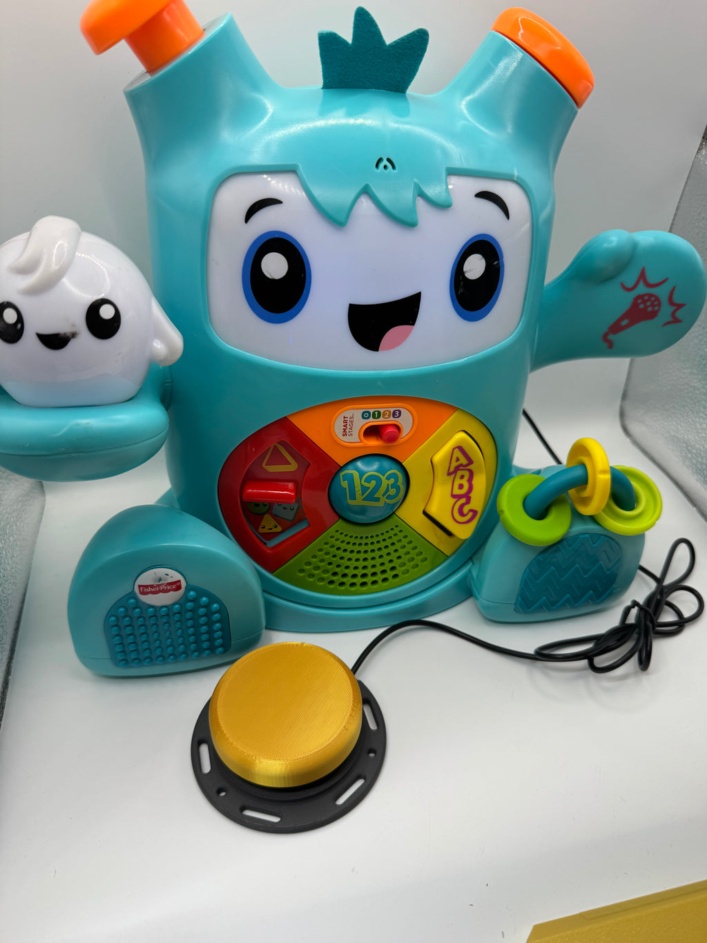 Switch adapted Fisher-Price Learning Toy Dance & Groove Rockit With Interactive Music Lights