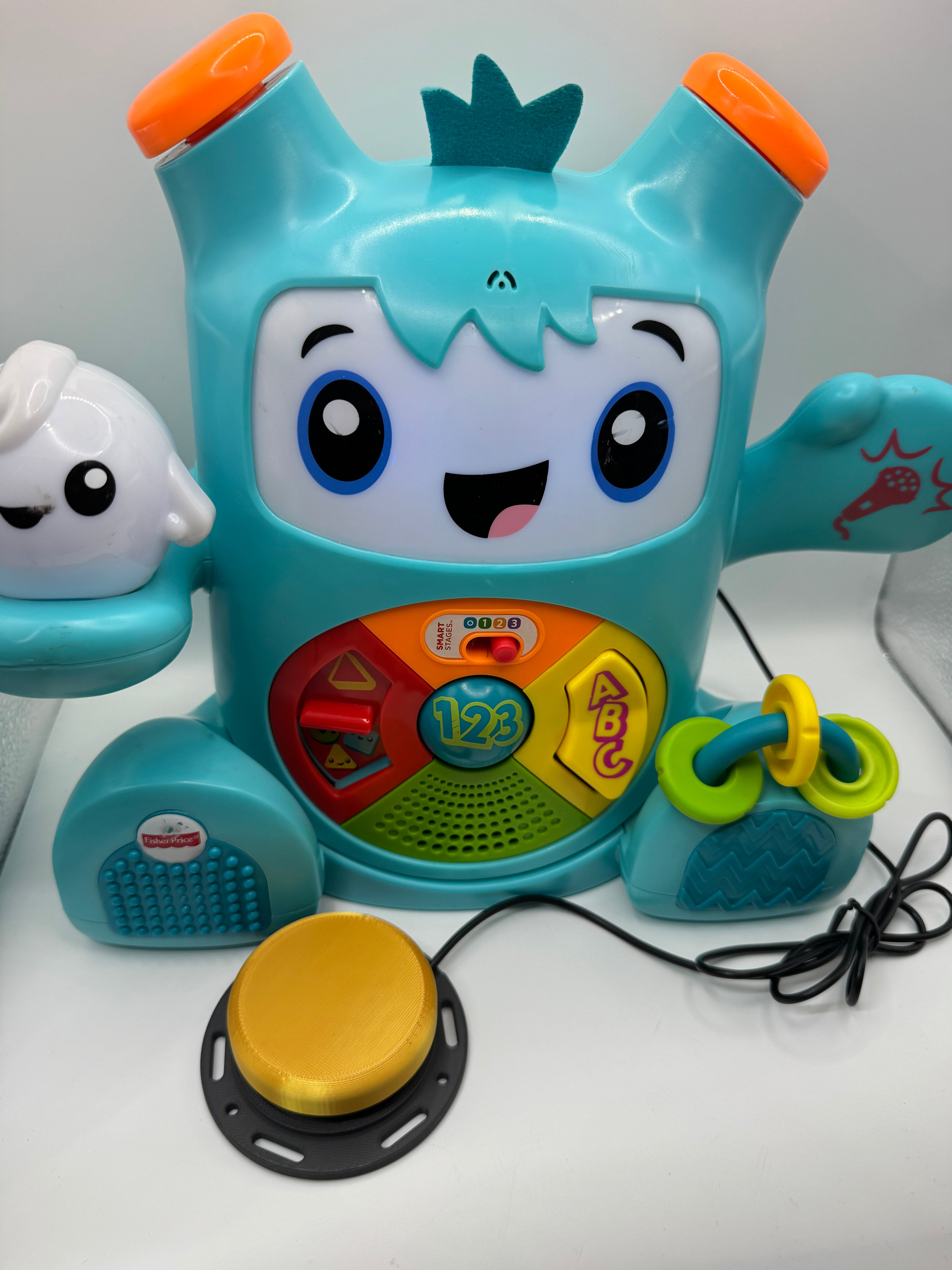 Switch adapted Fisher-Price Learning Toy Dance & Groove Rockit With Interactive Music Lights
