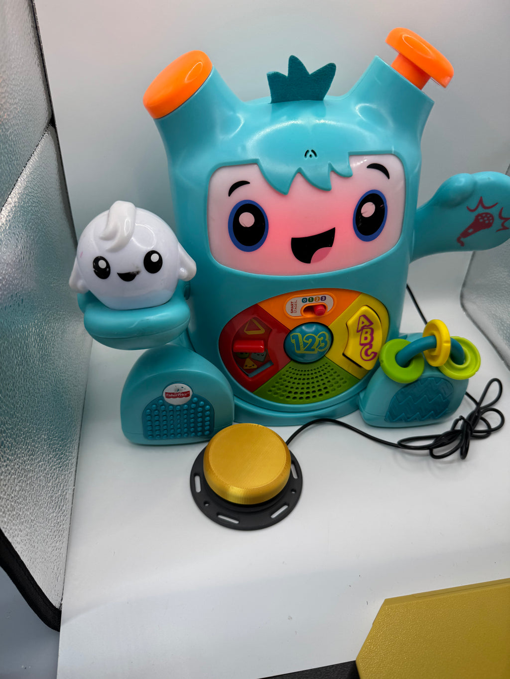 Switch adapted Fisher-Price Learning Toy Dance & Groove Rockit With Interactive Music Lights