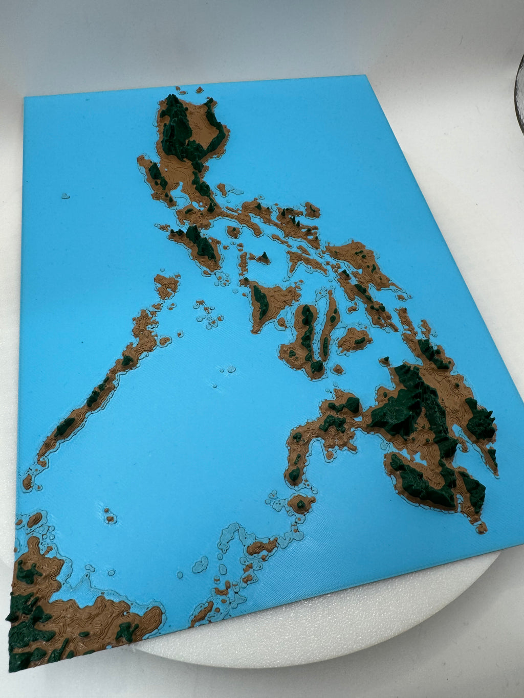 Topographic 3D map phillipine islands