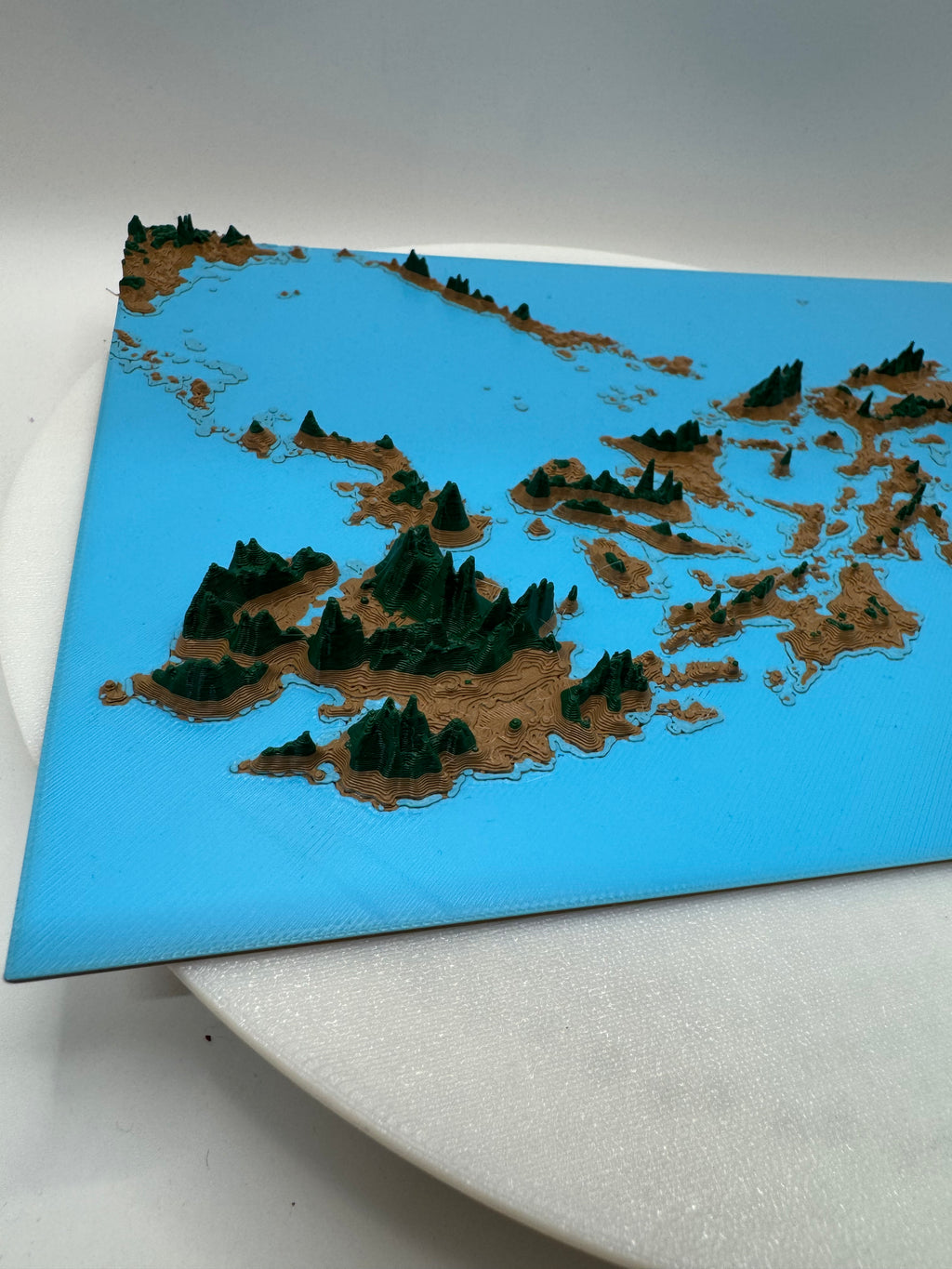 Topographic 3D map phillipine islands