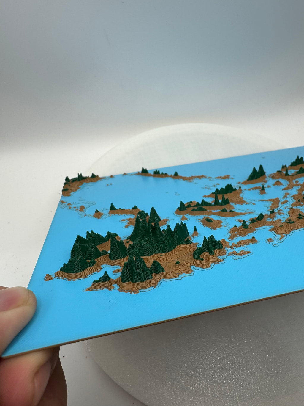 Topographic 3D map phillipine islands