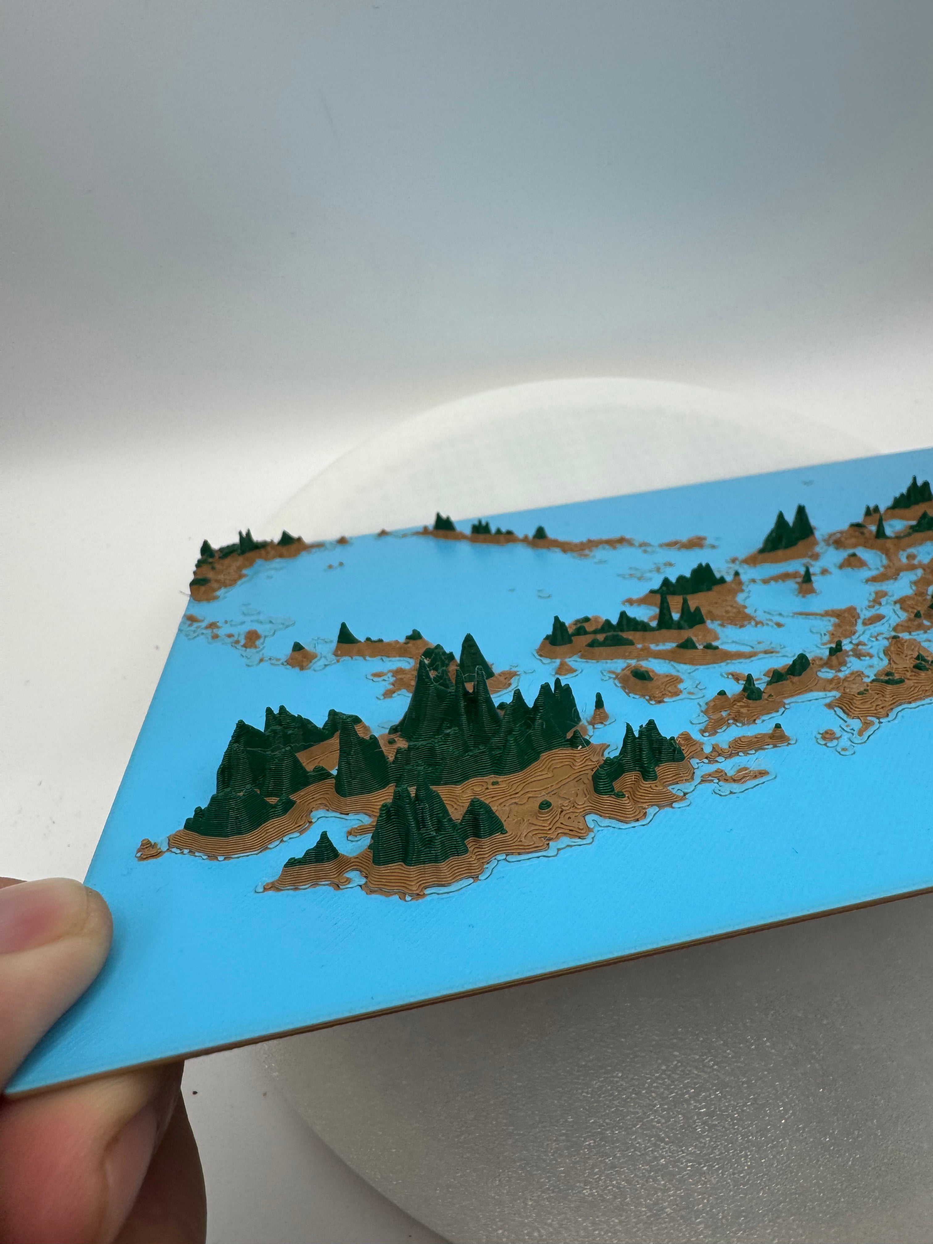 Topographic 3D map phillipine islands