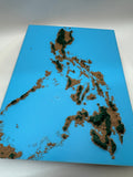 Topographic 3D map phillipine islands