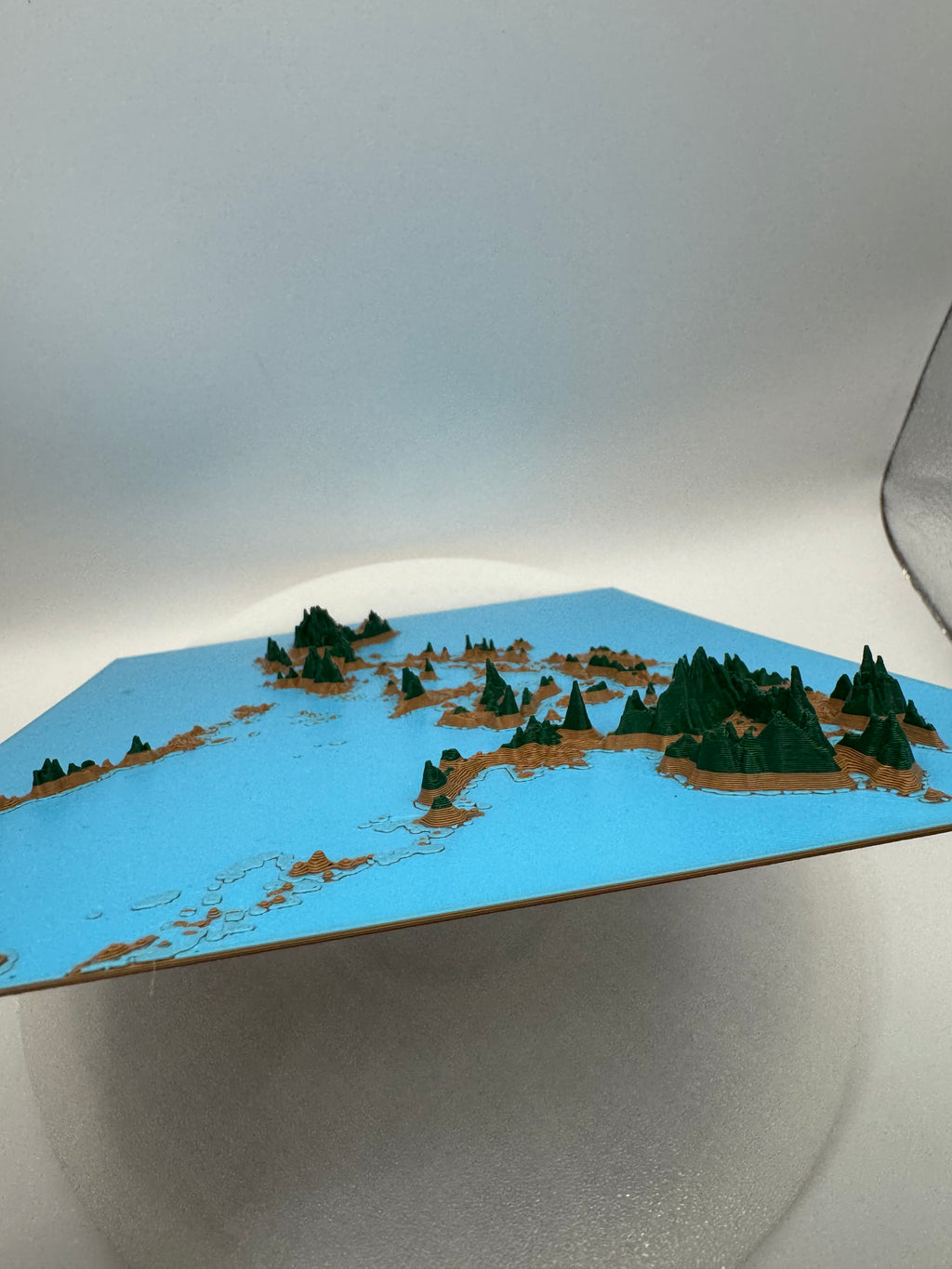Topographic 3D map phillipine islands