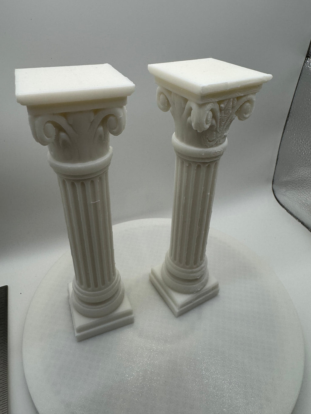 Corinthian columns solid plastic PLA 3D printed (sold per column)