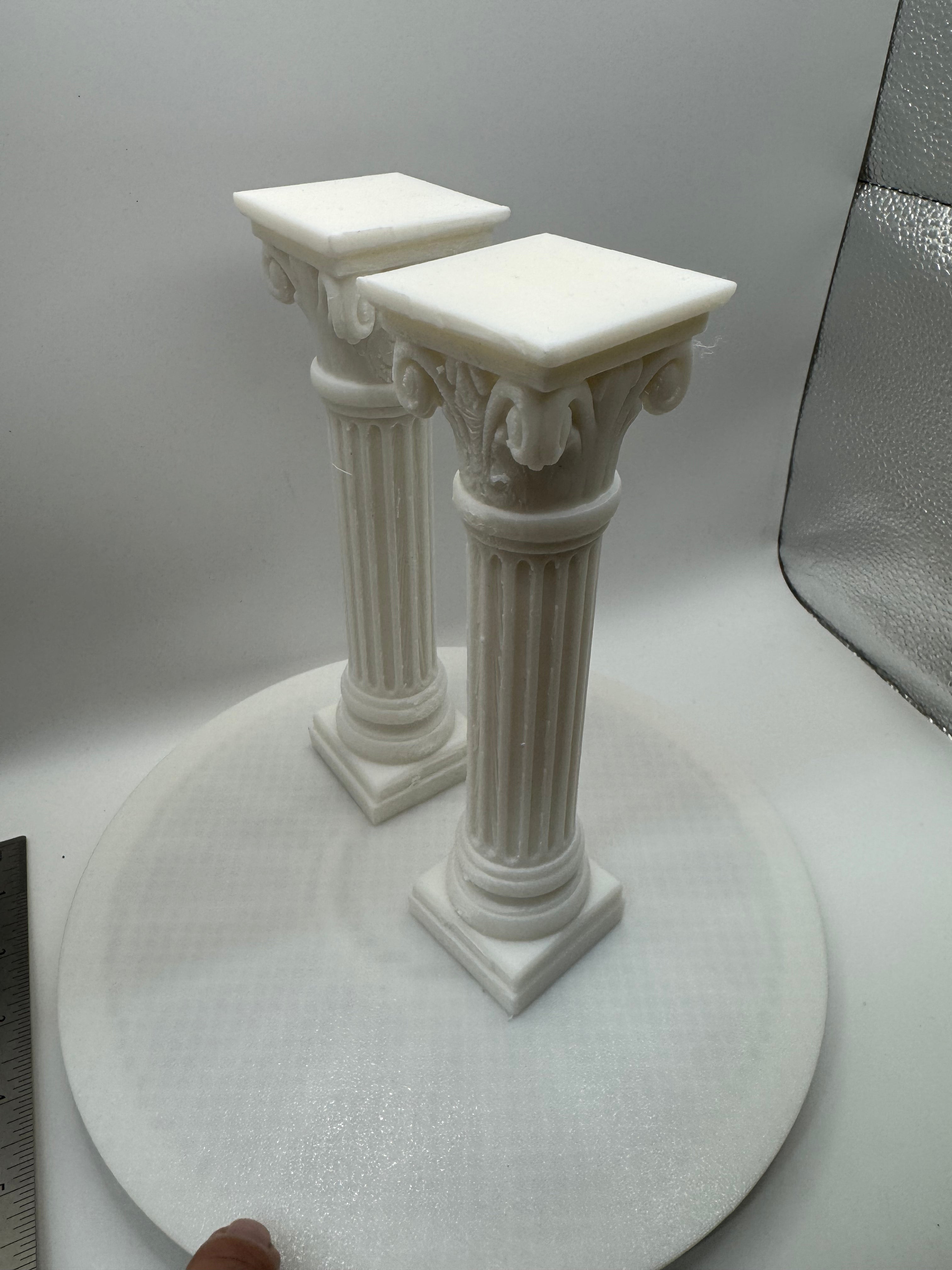 Corinthian columns solid plastic PLA 3D printed (sold per column)