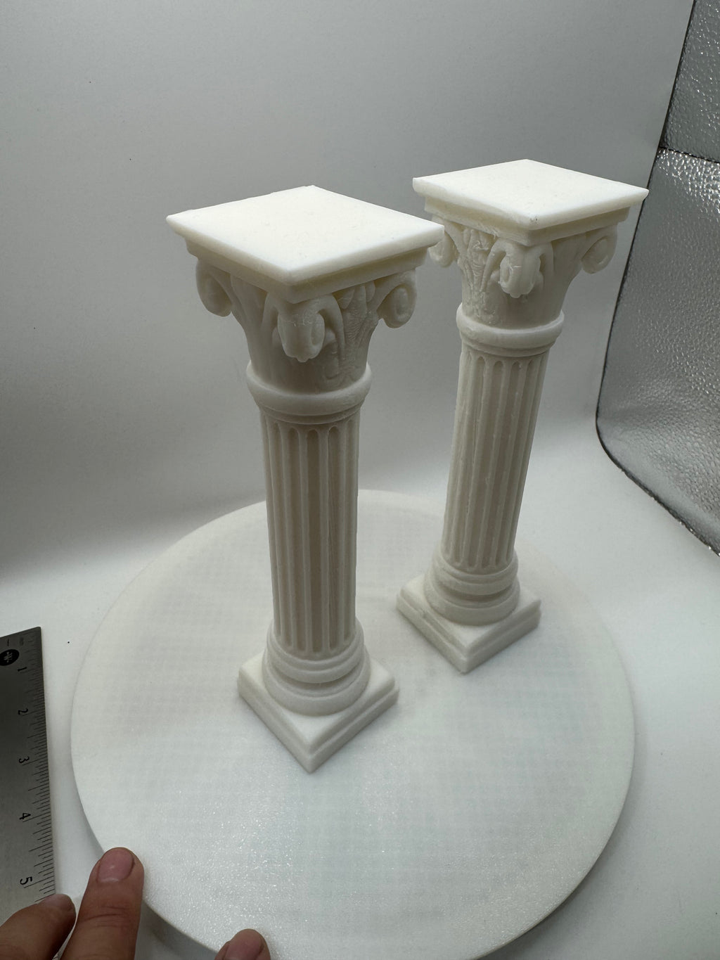 Corinthian columns solid plastic PLA 3D printed (sold per column)