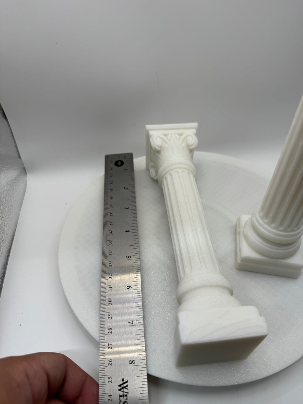Corinthian columns solid plastic PLA 3D printed (sold per column)
