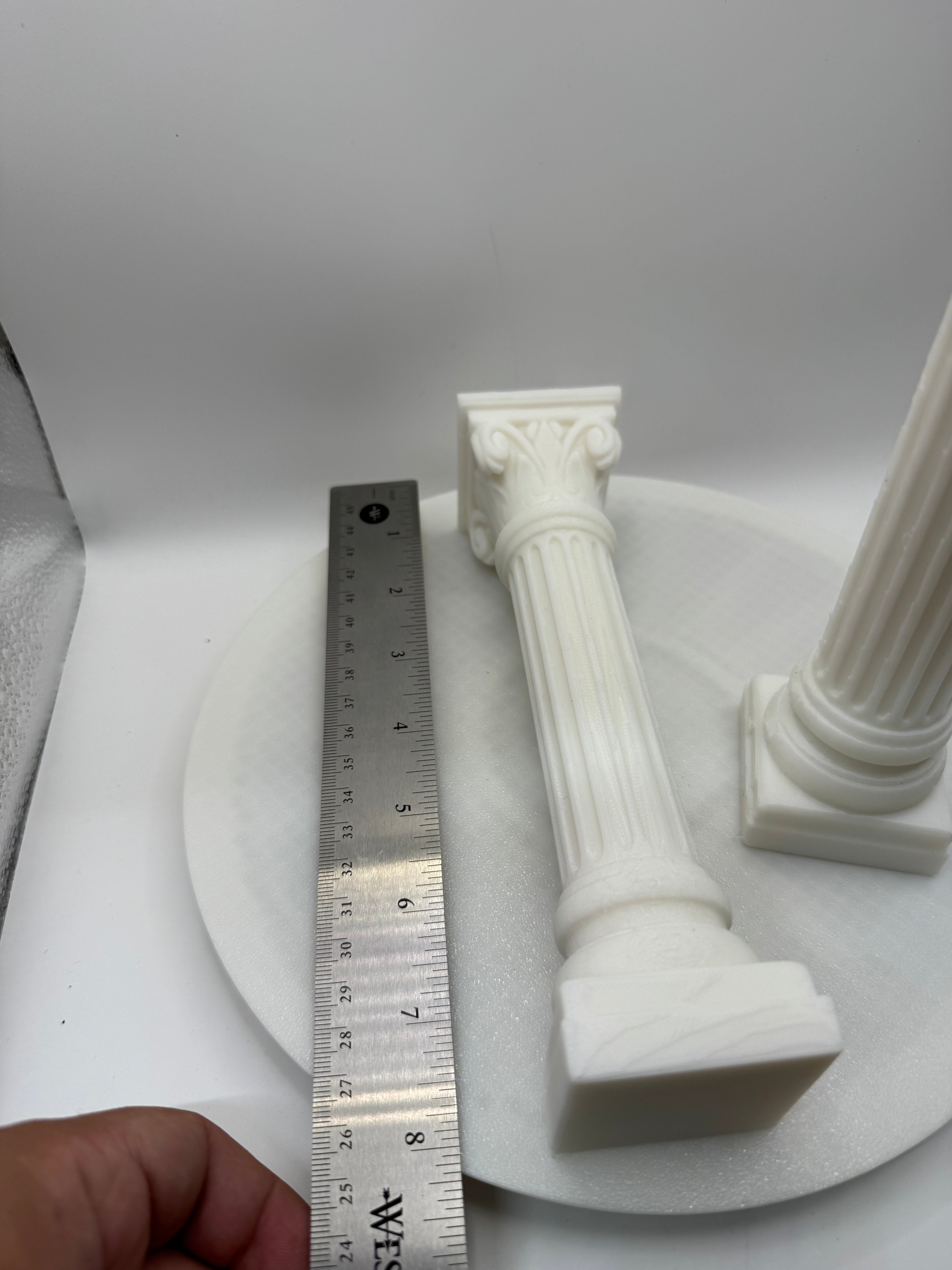 Corinthian columns solid plastic PLA 3D printed (sold per column)