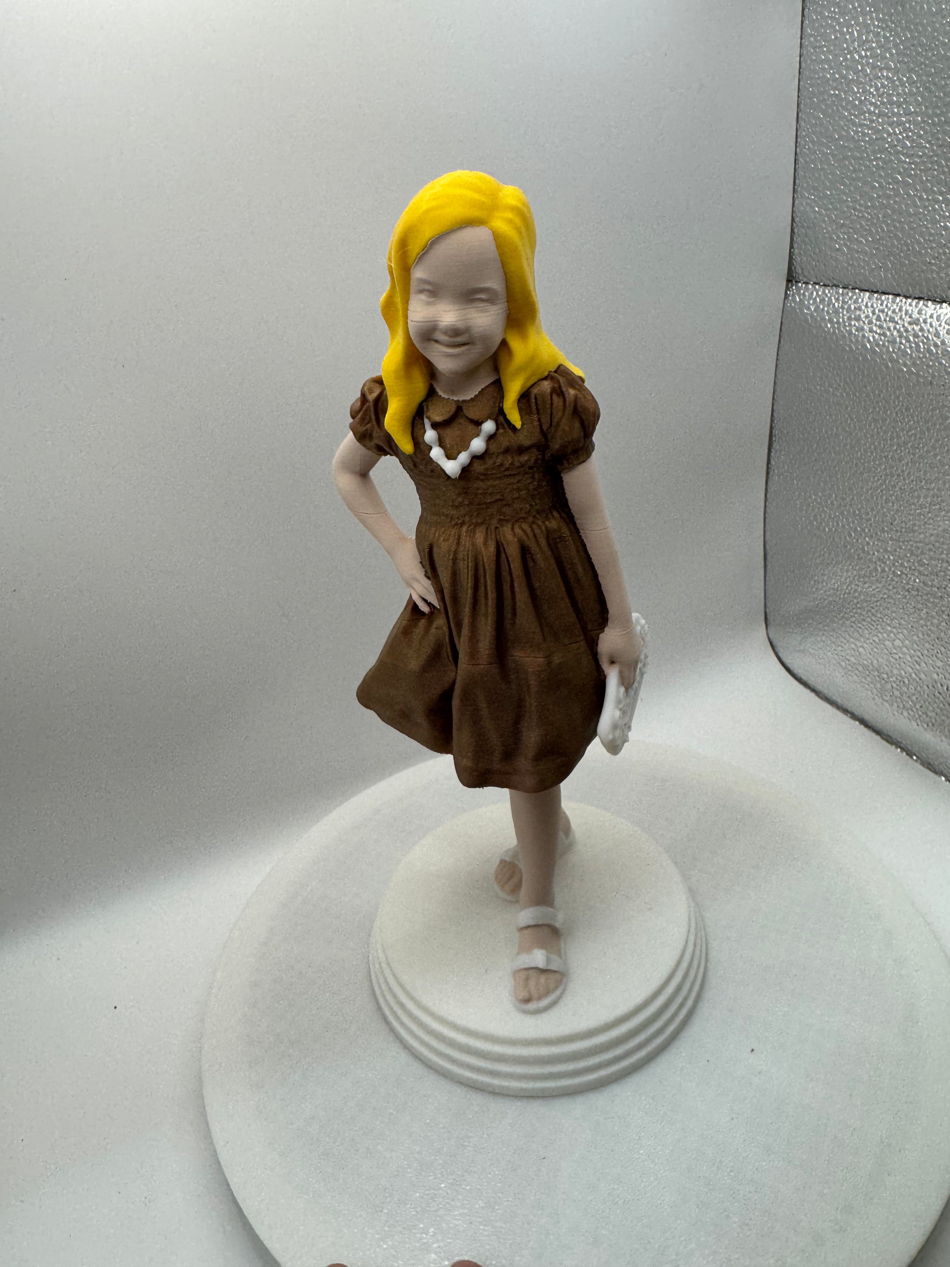 Model girl 3d printed 4 colors