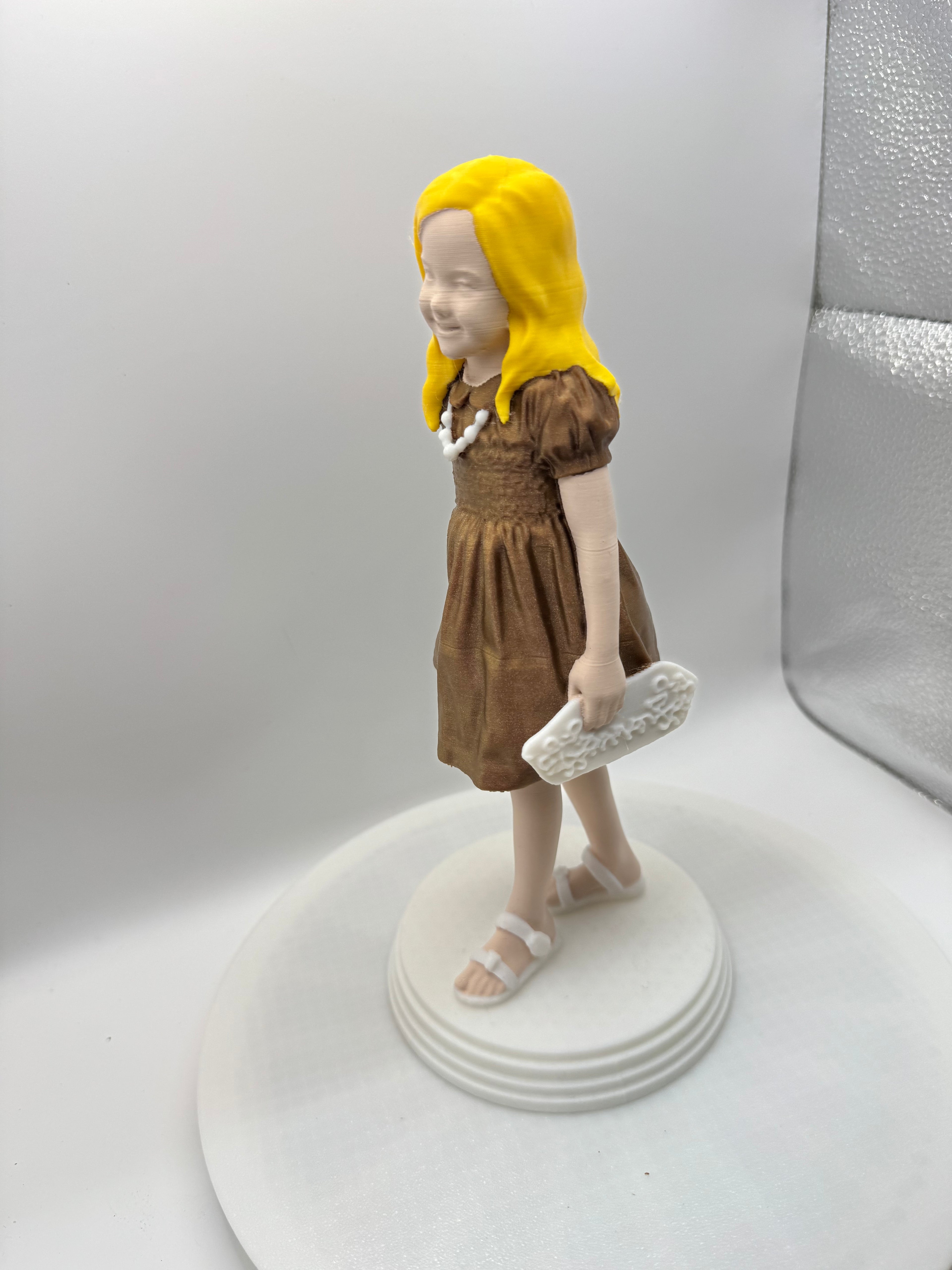 Model girl 3d printed 4 colors