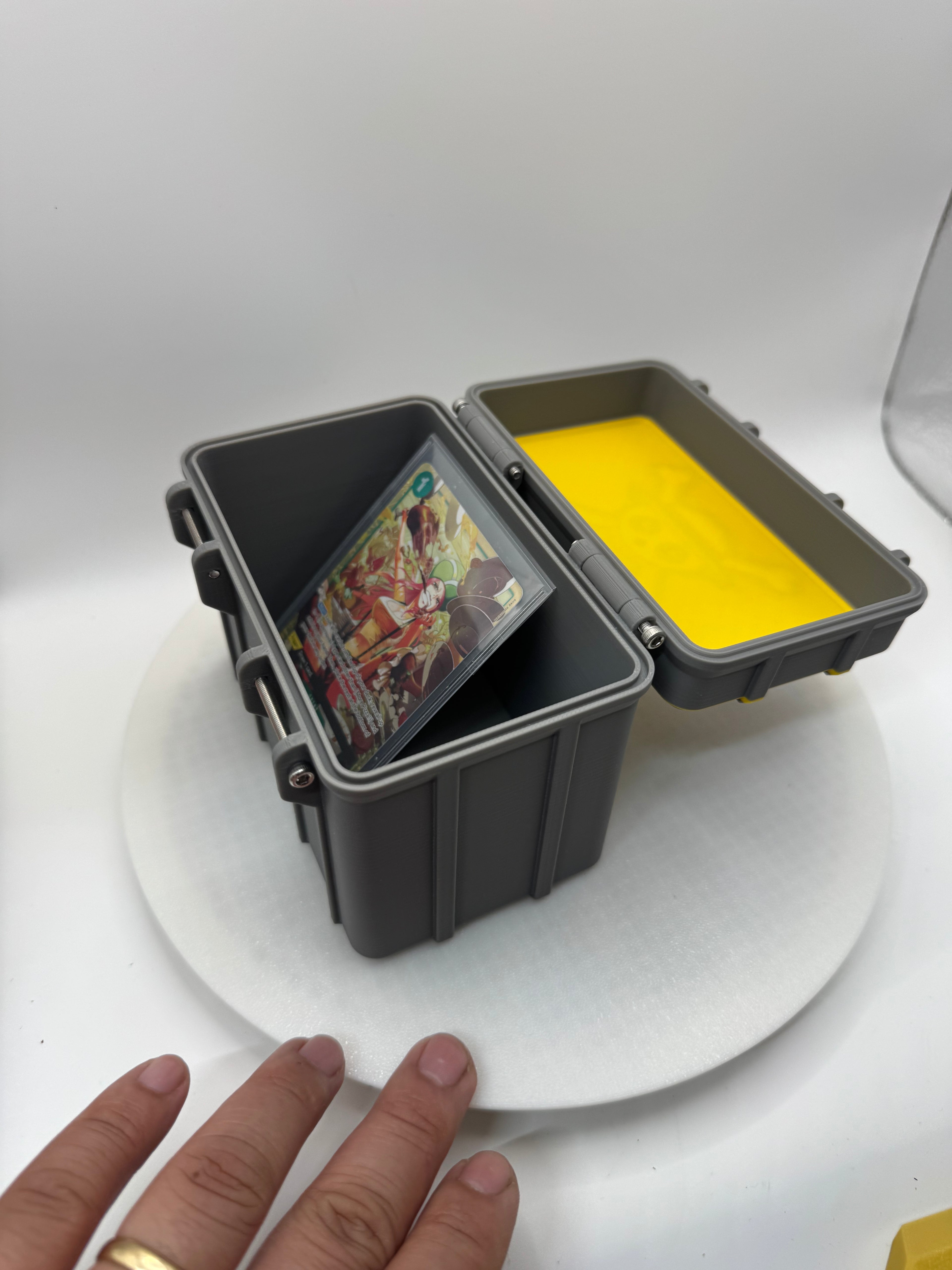 One piece card storage box 3d printed