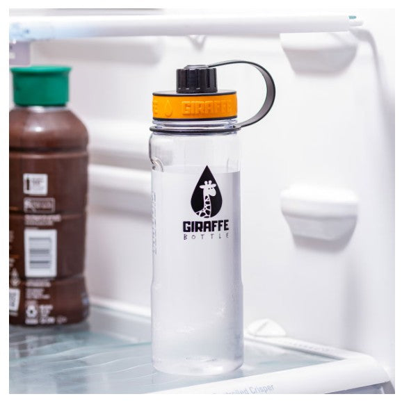 Giraffe Bottle Tower XL Hands Free Drinking, Stainless Steel with Bottle Holder