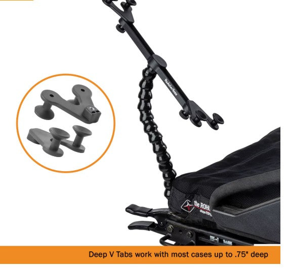 Tablet Holder w/Spring Clamp 14 inch Arm Deep V