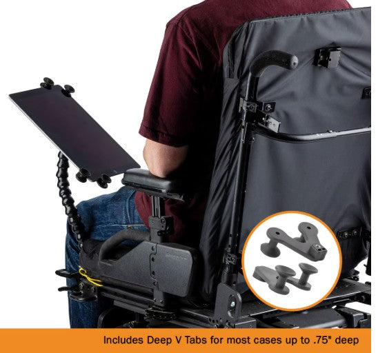 Tablet Holder w/Spring Clamp 14 inch Arm Deep V