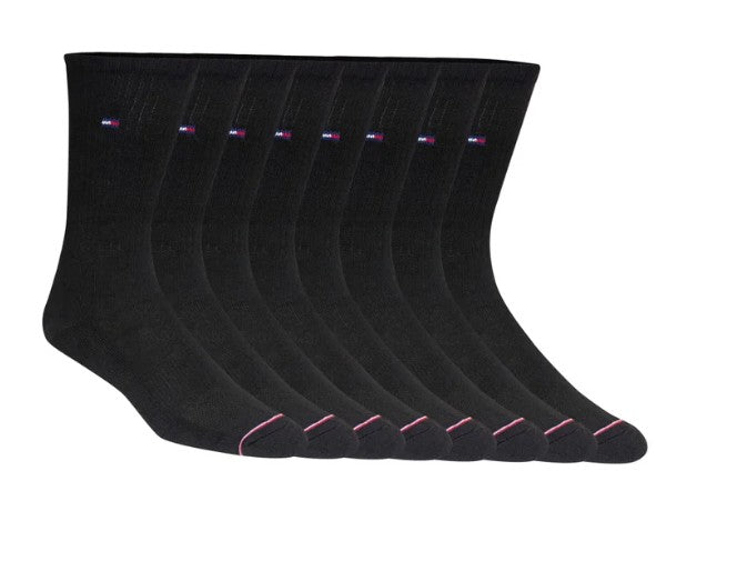 Tommy Hilfiger Men's Casual Crew Sock, 8-pair