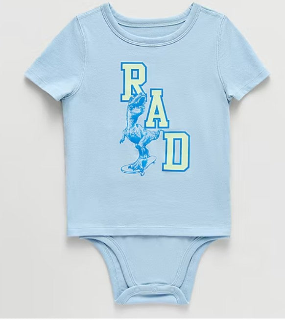 Okie Dokie Toddler Boys Hidden Access Opening Adaptive Round Neck Short Sleeve Bodysuit