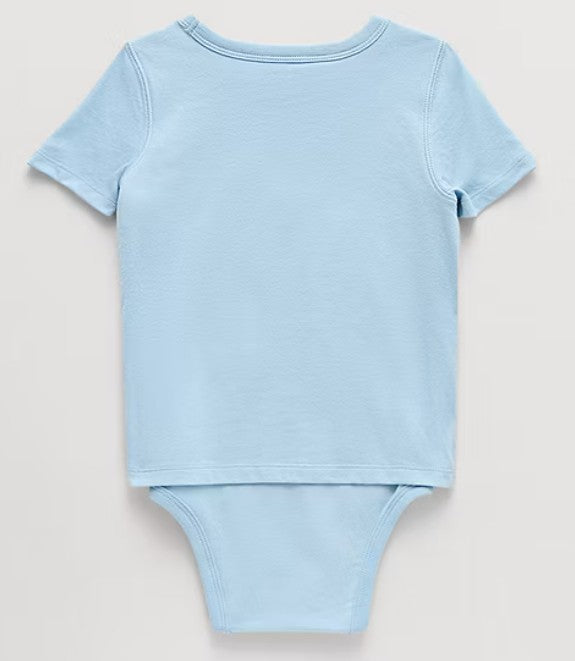 Okie Dokie Toddler Boys Hidden Access Opening Adaptive Round Neck Short Sleeve Bodysuit