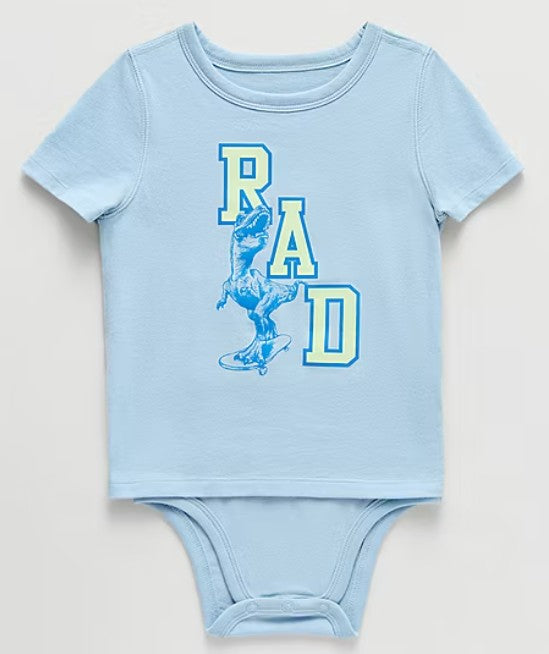 Okie Dokie Toddler Boys Hidden Access Opening Adaptive Round Neck Short Sleeve Bodysuit