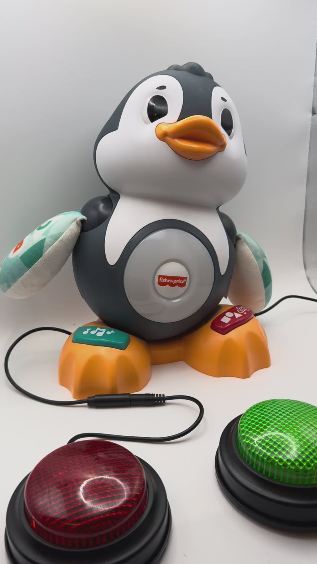 adapted switch toy Fisher-Price Linkimals Cool Beats Penguin Baby & Toddler Learning Toy with Music & Lights