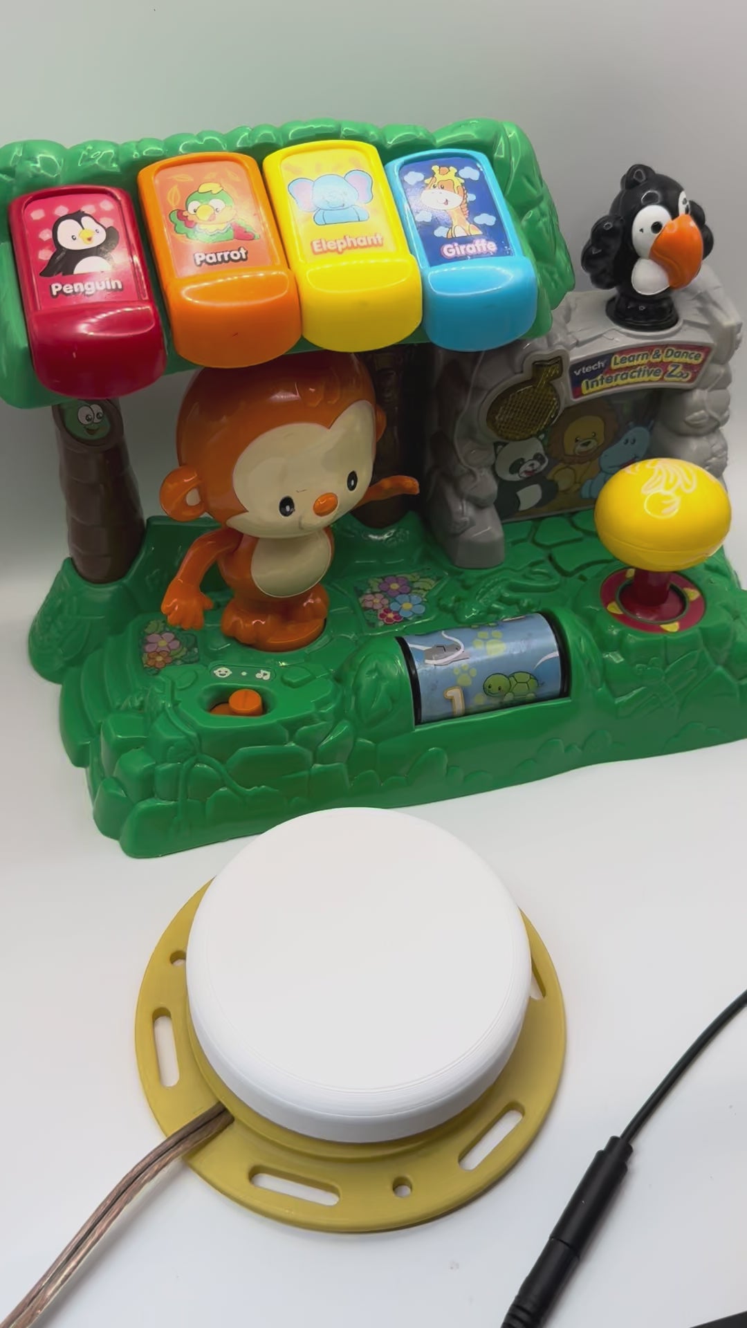 Switch adapted Vtech Learn & Dance Interactive Zoo Monkey 40+ Songs & Sounds