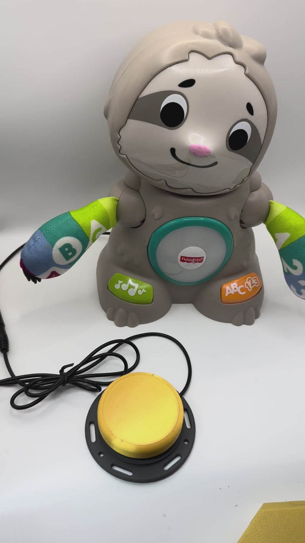 Switch adapted Fisher Price Linkimals Smooth Moves Sloth Teaching Game Song Dancing Toy Tested