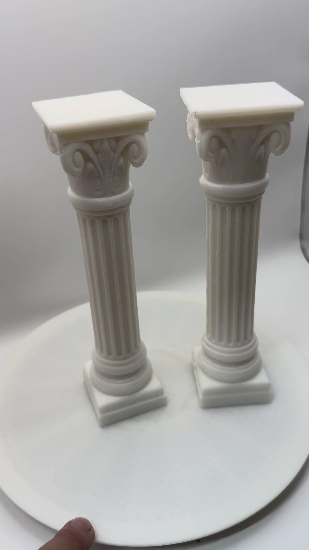 Corinthian columns solid plastic PLA 3D printed (sold per column)